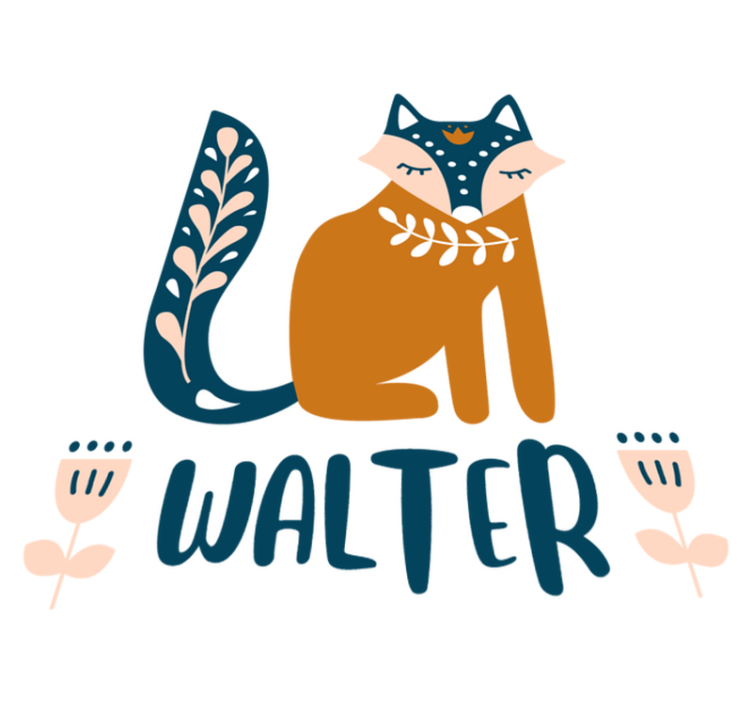 Χαλί με εκτύπωση ζώου Εικονογράφηση Αλεπούς - TenStickers