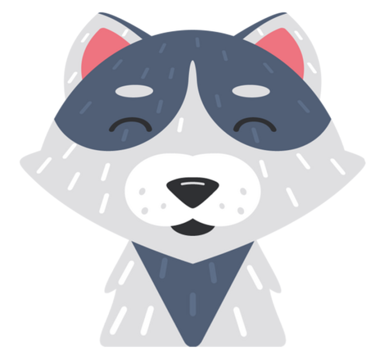 Χαλί με εκτύπωση ζώου Χαρούμενο Πρόσωπο Ζώου - TenStickers