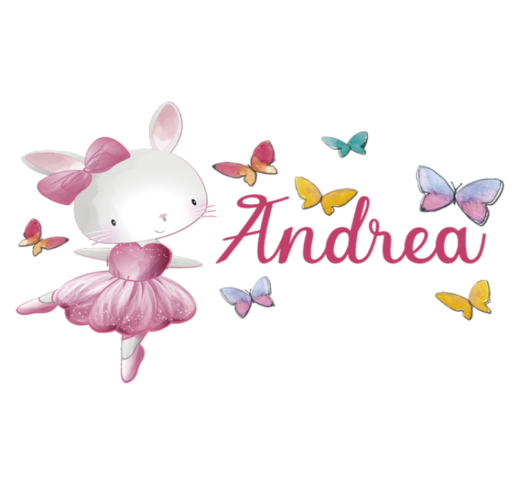 Χαλί με εκτύπωση ζώου χορεύτρια μπαλέτου - TenStickers