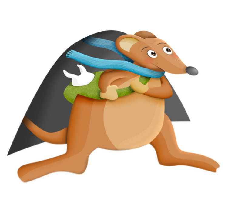 Xαλί με εκτύπωση ζώου ποντίκι με δόντια - TenStickers