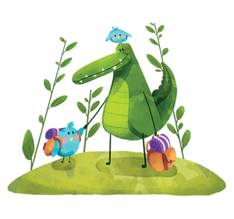 Χαλί με εκτύπωση ζώου φιλία ζώων της λίμνης - TenStickers