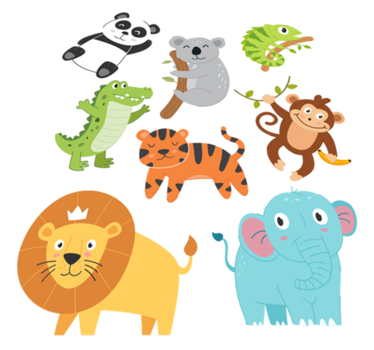 Χαλί με εκτύπωση ζώου σχέδια ζώων φθινοπώρου - TenStickers