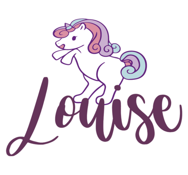 Χαλί με εκτύπωση ζώου αστείο μικρό μονόκερο - TenStickers