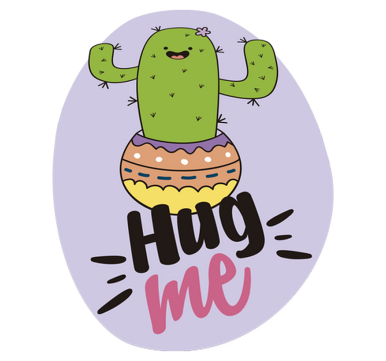 Χαλί με εκτύπωση ζώου Κακτοί που αγκαλιάζουν τη χαρά - TenStickers