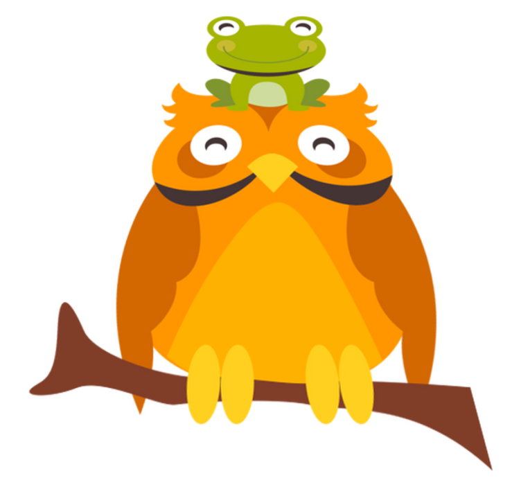 Χαλί με εκτύπωση ζώου με παιχνιδιάρικους χαρακτήρες - TenStickers