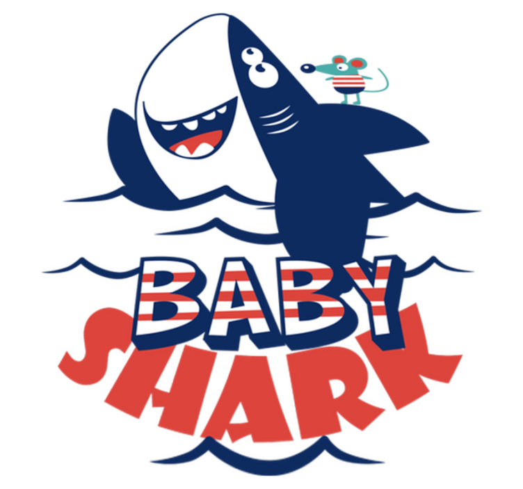 Χαλί με εκτύπωση ζώου Χαρούμενος Καρχαρίας - TenStickers