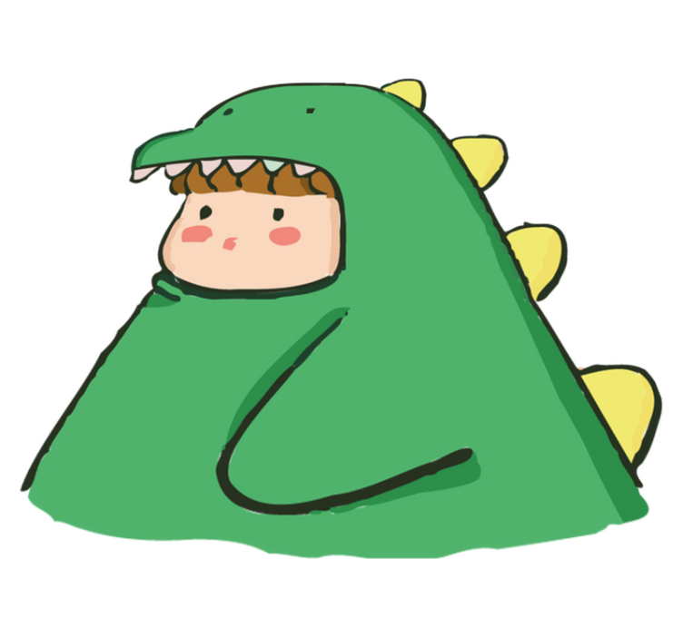 Xαλί με εκτύπωση ζώου χαριτωμένος άνθρωπος σε δεινόσαυρο - TenStickers