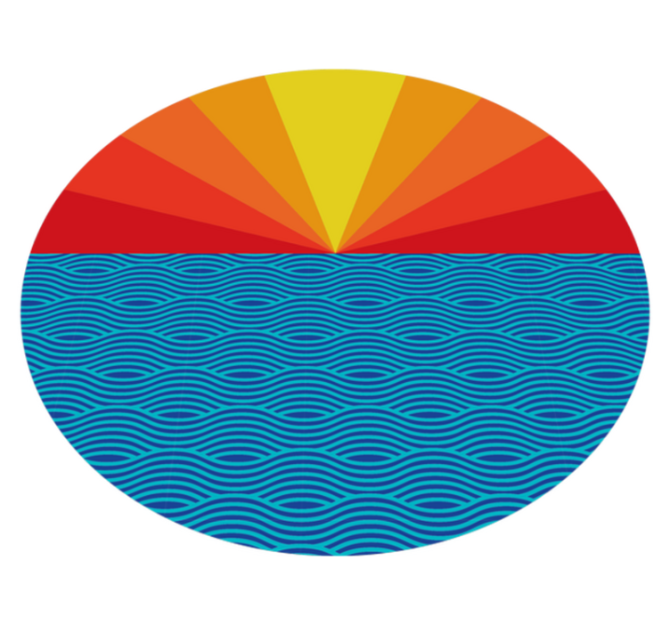 Χαλί κρεβατοκάμαρας ηλιοβασίλεμα παλαιού τύπου - TenStickers