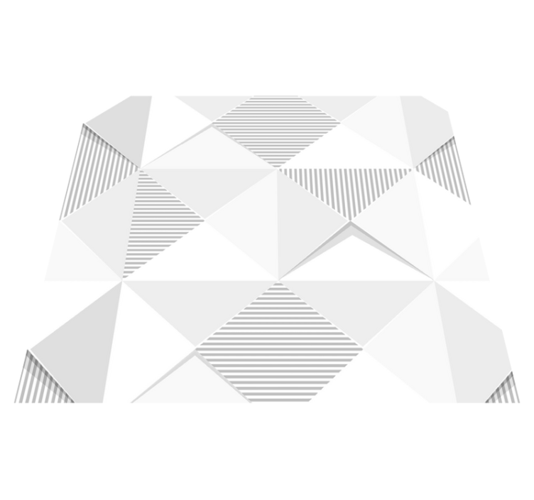 Χαλί γεωμετρικού σχεδιασμού 3d λευκά τετράγωνα - TenStickers