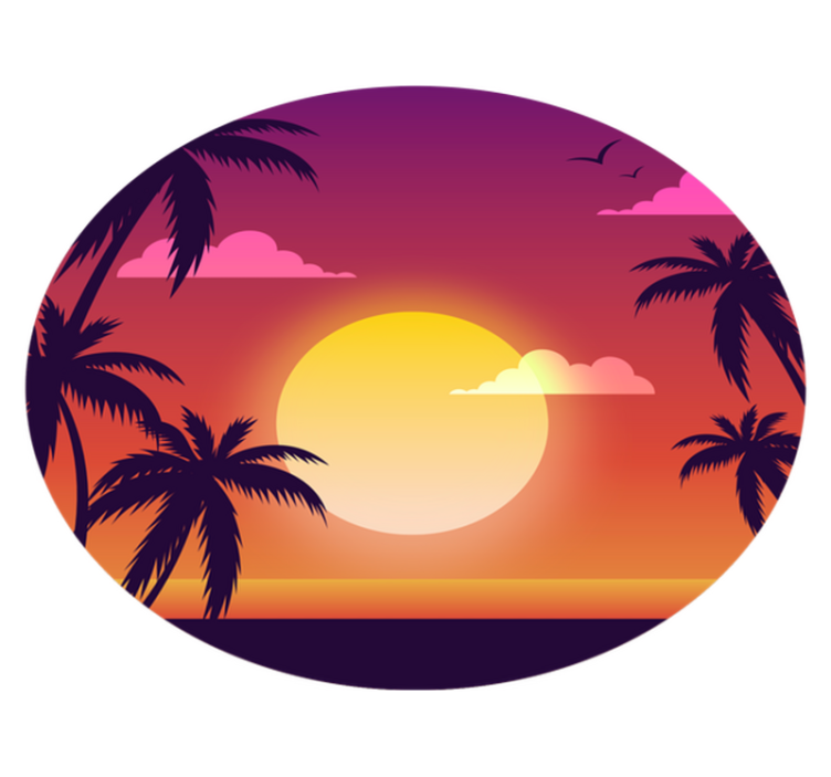 Χαλί φύσης ηλιοβασίλεμα 70's - TenStickers