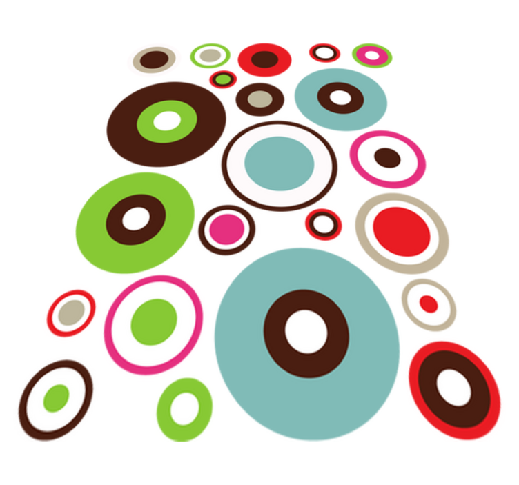 Χαλί γεωμετρικού σχεδιασμού απλά γεωμετρικά κύκλοι - TenStickers