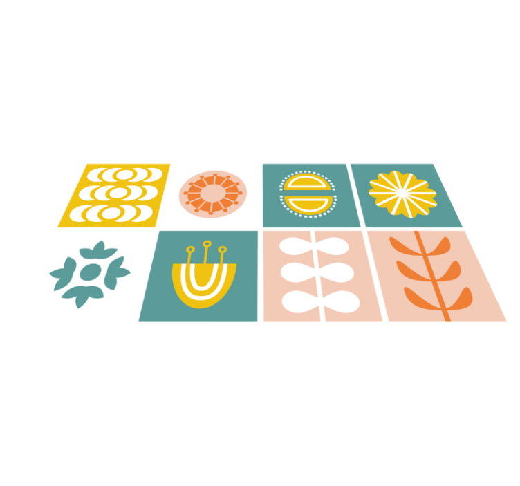 Χαλί γεωμετρικού σχεδιασμού Νορβηγικό πλακάκι - TenStickers