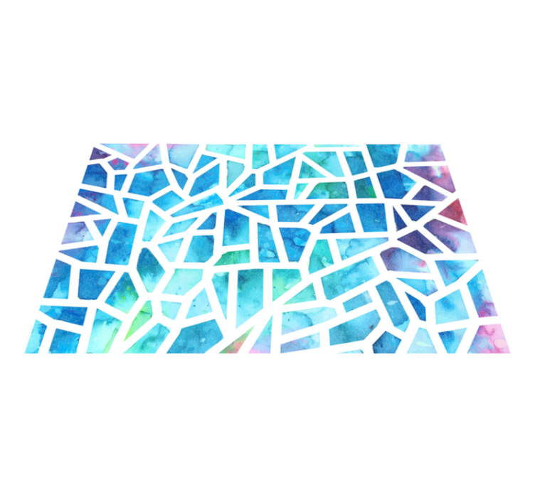 Χαλί γεωμετρικού σχεδιασμού με γυάλινο μωσαϊκό τριγώνων - TenStickers