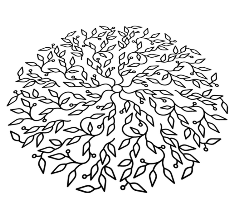 Χαλί γεωμετρικού σχεδιασμού Δέντρο της Ζωής Αφηρημένο - TenStickers