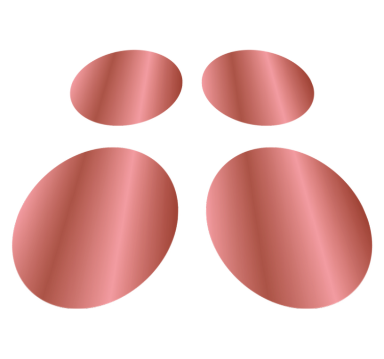 Χαλί γεωμετρικού σχεδιασμού ροζ χρυσό πουά - TenStickers