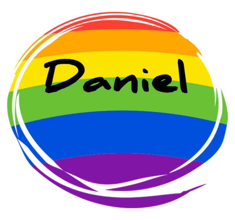 Χαλί γεωμετρικού σχεδιασμού με προσωπικό πολύχρωμο κύκλο - TenStickers