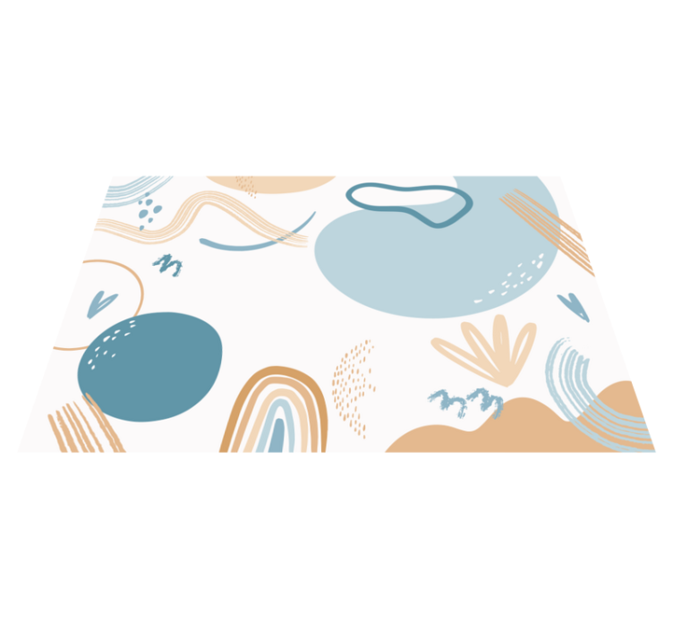 Χαλί γεωμετρικού σχεδιασμού χρωματικά σχήματα - TenStickers