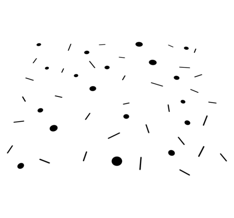 Χαλί γεωμετρικού σχεδιασμού με κομφετί κύκλων και γραμμών - TenStickers