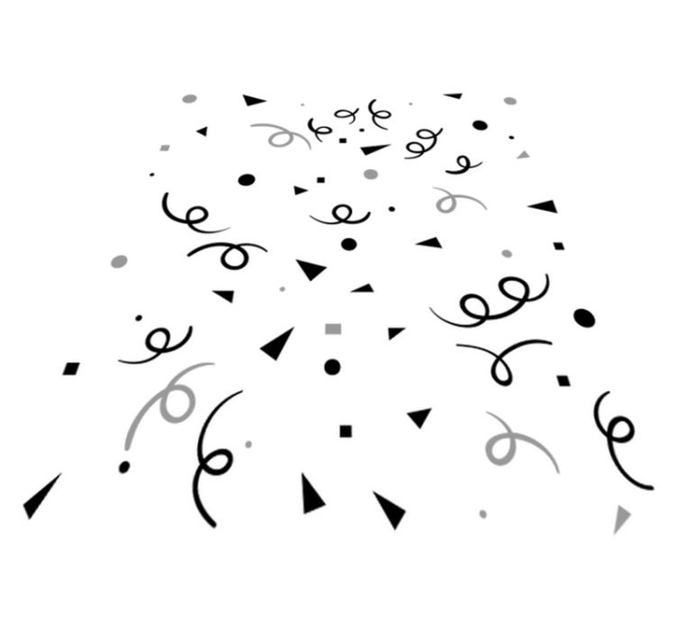 Χαλί γεωμετρικού σχεδιασμού σε μαύρο και γκρι κονφέτι - TenStickers