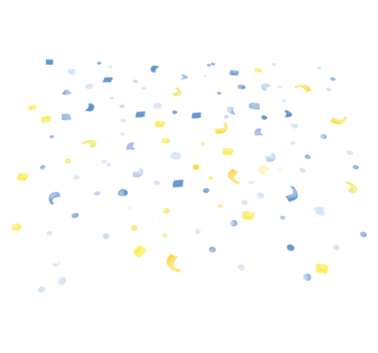 Χαλί γεωμετρικού σχεδιασμού με νεροχρώματα κομφετί - TenStickers