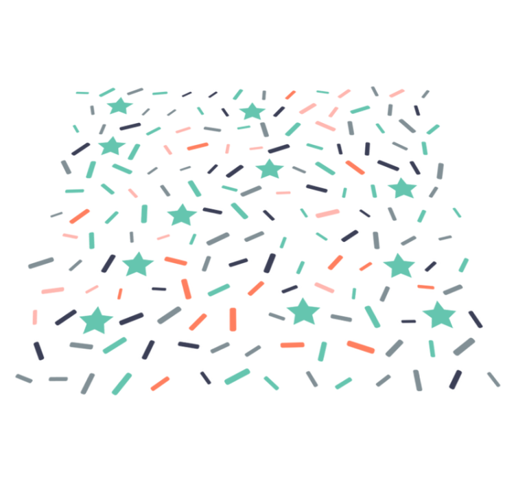 Χαλί γεωμετρικού σχεδιασμού Αστέρια και σπινθήρες κομφετί - TenStickers