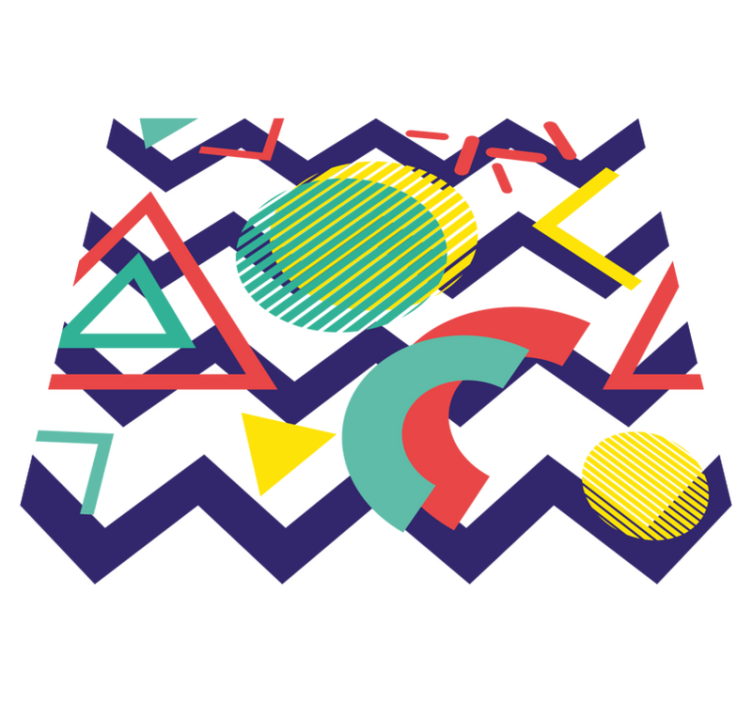 Χαλί γεωμετρικού σχεδιασμού πολύχρωμο σχέδιο - TenStickers