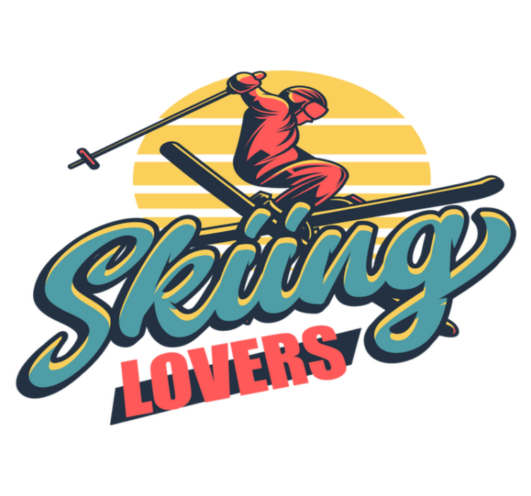 Χαλί κρεβατοκάμαρας για λάτρεις του σκι - TenStickers