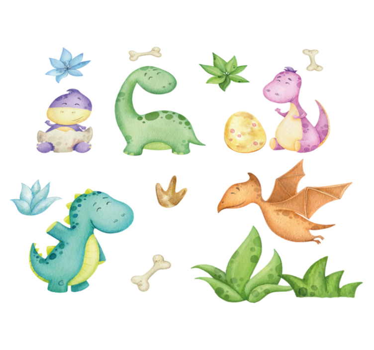 Χαλί κρεβατοκάμαρας με σχέδιο Βόρειου δεινόσαυρου - TenStickers