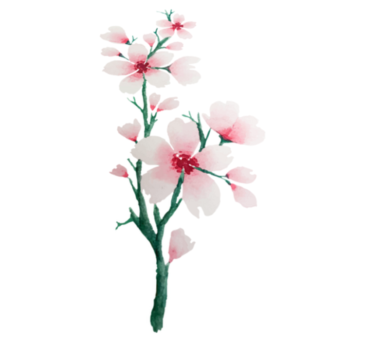 Χαλί κρεβατοκάμαρας με σχέδιο από χαριτωμένα λευκά λουλούδια - TenStickers