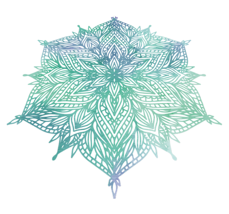 Χαλί κρεβατοκάμαρας τιρκουάζ μαντάλα - TenStickers