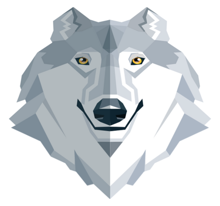 Χαλί κρεβατοκάμαρας με αφηρημένο σχέδιο λύκου - TenStickers