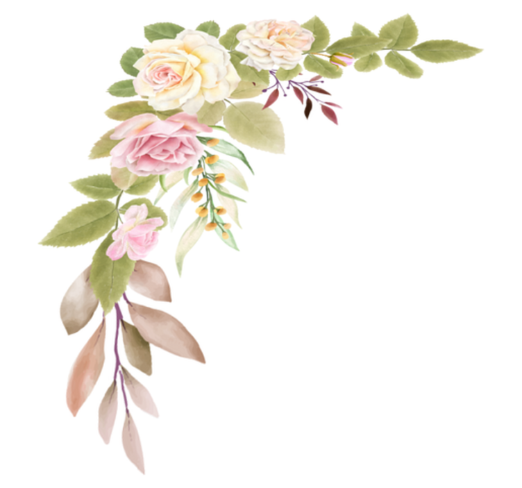 Χαλί κρεβατοκάμαρας ροζ και λευκές τριανταφυλλιές - TenStickers