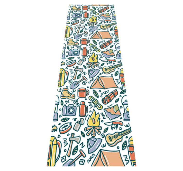 Χαλί κρεβατοκάμαρας με σχέδια βουνών και κατασκήνωσης - TenStickers