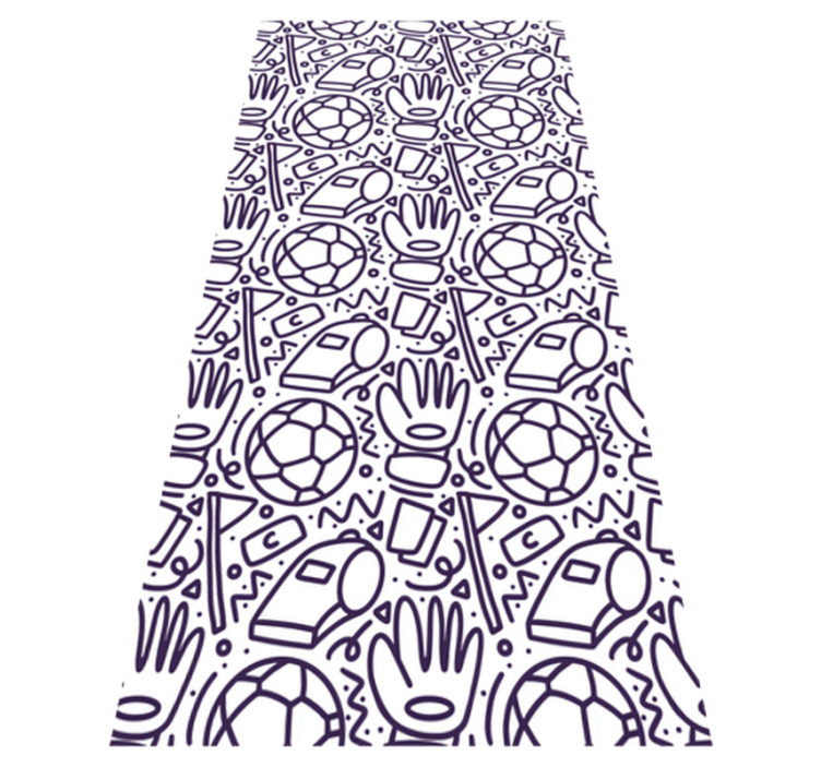 Χαλί κρεβατοκάμαρας σχέδιο αθλητικών σκίτσων - TenStickers