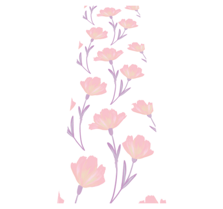 Χαλί κρεβατοκάμαρας με μινιμαλιστικό σχέδιο λουλουδιών - TenStickers