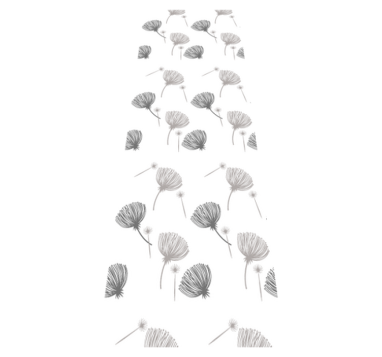 Χαλί κρεβατοκάμαρας με σχέδιο λουλουδιών λιβαδιού σε άσπρο - TenStickers