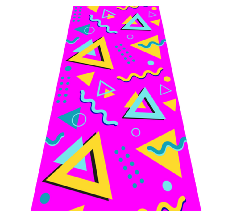 Χαλί κρεβατοκάμαρας memphis ρετρό 80 γεωμετρικά σχήματα - TenStickers