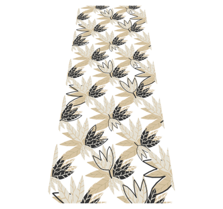 Χαλί κρεβατοκάμαρας με σχέδιο καφέ φύλλα Νορδικού στυλ - TenStickers