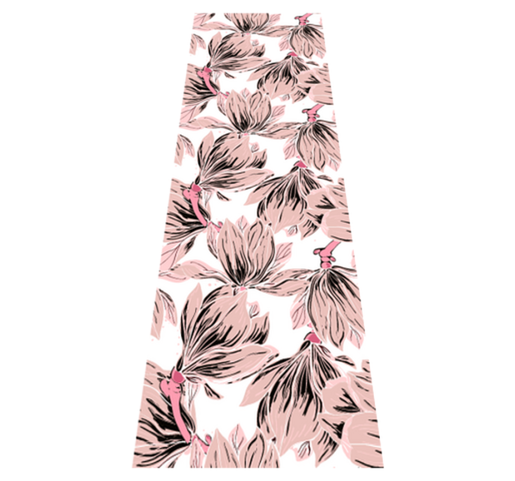 Χαλί κρεβατοκάμαρας με λευκές και ροζ μαγνολίες - TenStickers