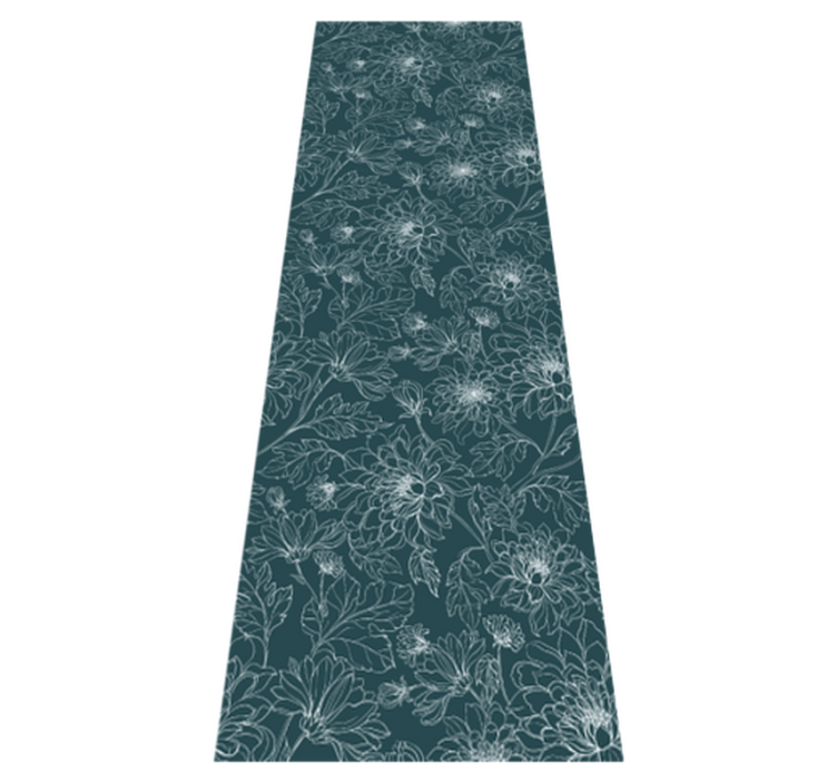 Χαλί κρεβατοκάμαρας με λευκά λουλούδια grandmillenial - TenStickers