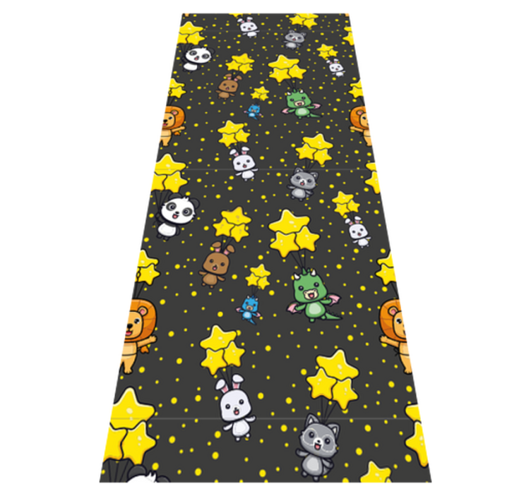 Χαλί κρεβατοκάμαρας με χαριτωμένα ζώα σε μπαλόνια - TenStickers