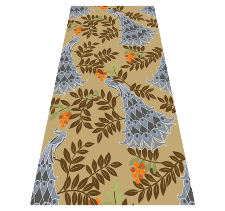 Χαλί κρεβατοκάμαρας σχέδιο γκρι παγωνιού αφρικανικού στυλ - TenStickers