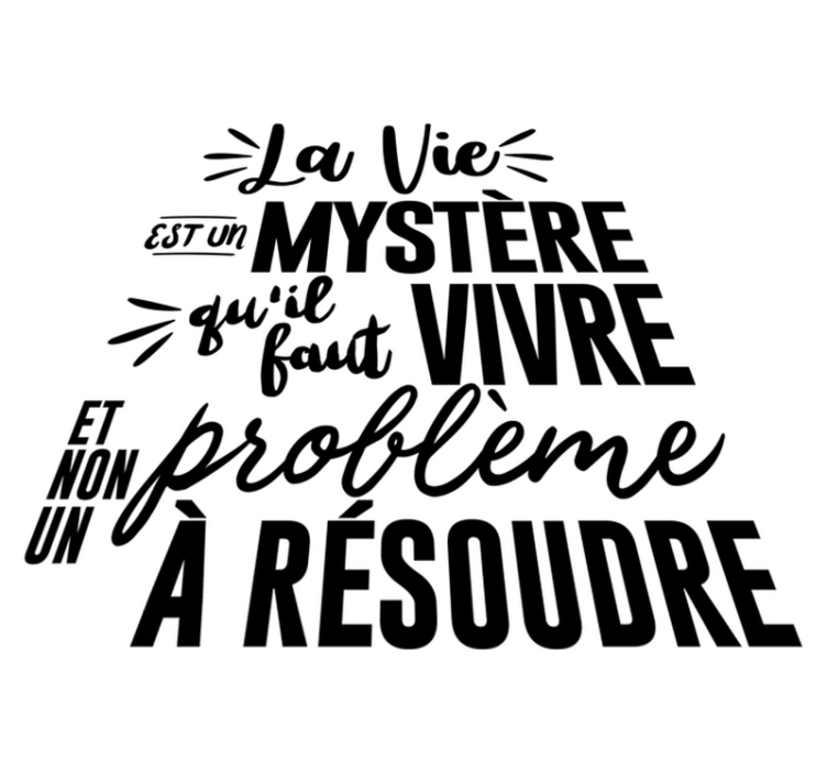 Χαλί κρεβατοκάμαρας η ζωή είναι ένα μυστήριο - TenStickers