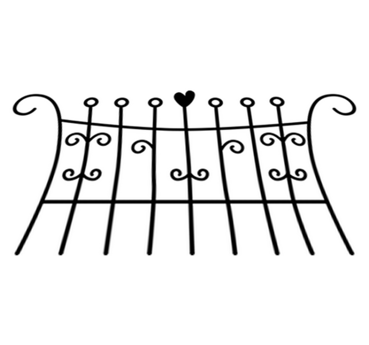 Χαλί κρεβατοκάμαρας φράχτης καρδιάς - TenStickers