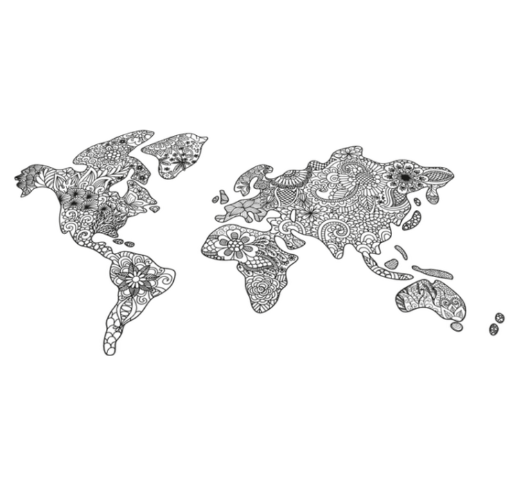 Χαλί κρεβατοκάμαρας χάρτης μαντάλα - TenStickers