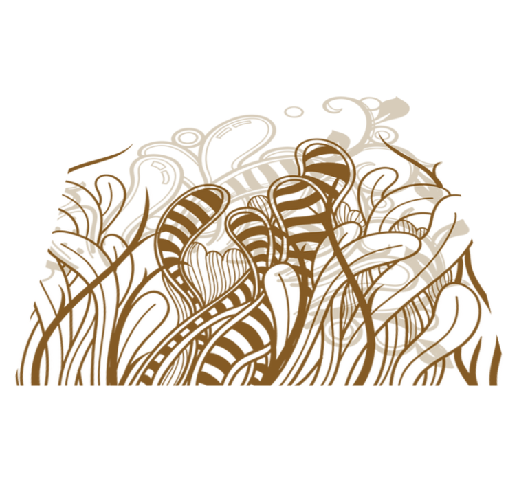 Χαλί κρεβατοκάμαρας με αφηρημένα φυτικά σχέδια - TenStickers