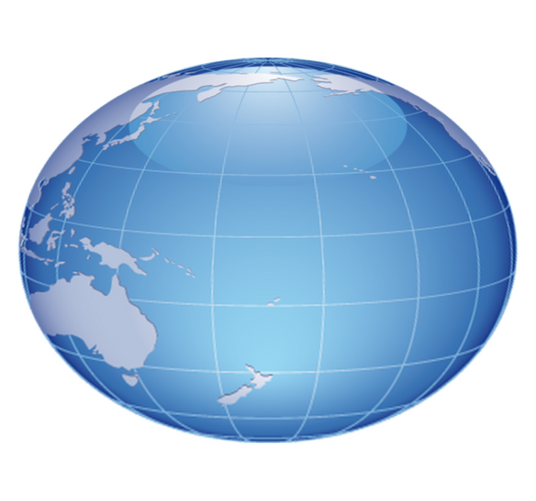 Χαλί κρεβατοκάμαρας μπλε βινύλιο Ωκεανός Ειρηνικός - TenStickers