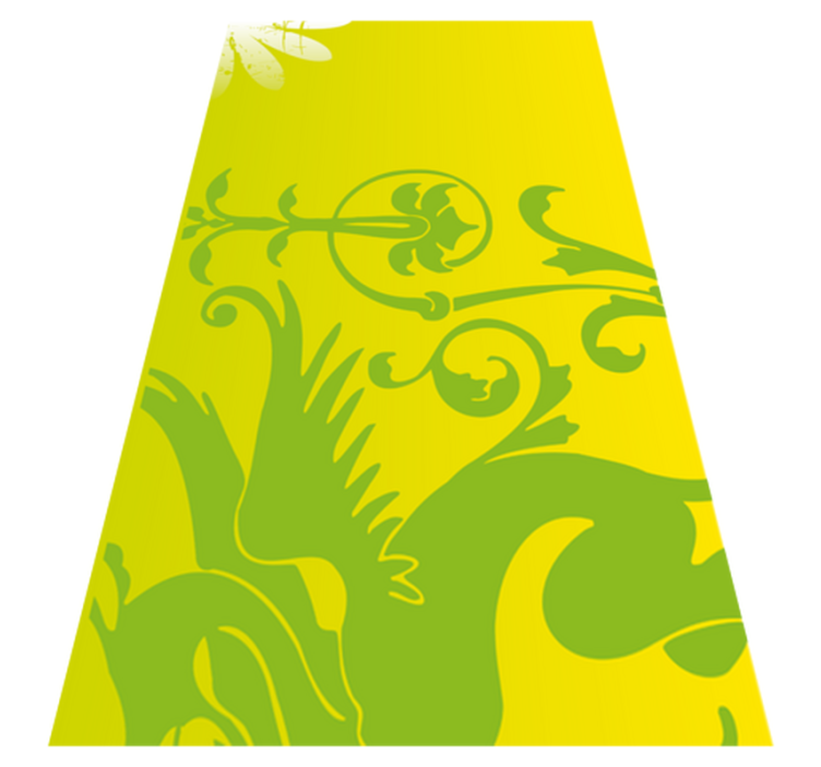 Χαλί κρεβατοκάμαρας με διακοσμητικό πράσινο δράκο - TenStickers