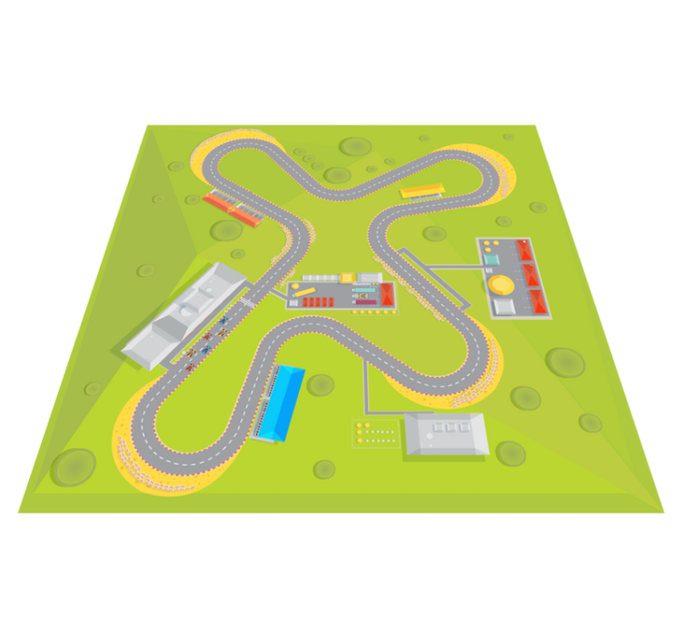 παιδικό χαλί δαπέδου χρόνος παιχνιδιού στο δρόμο - TenStickers