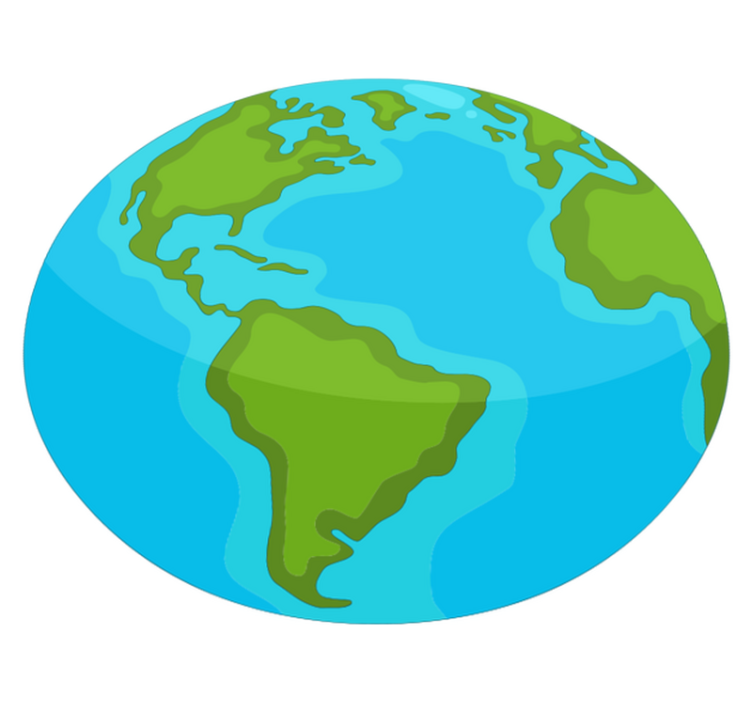 ενδεικτικό χαλί βινυλίου παγκόσμιου χάρτη - TenStickers